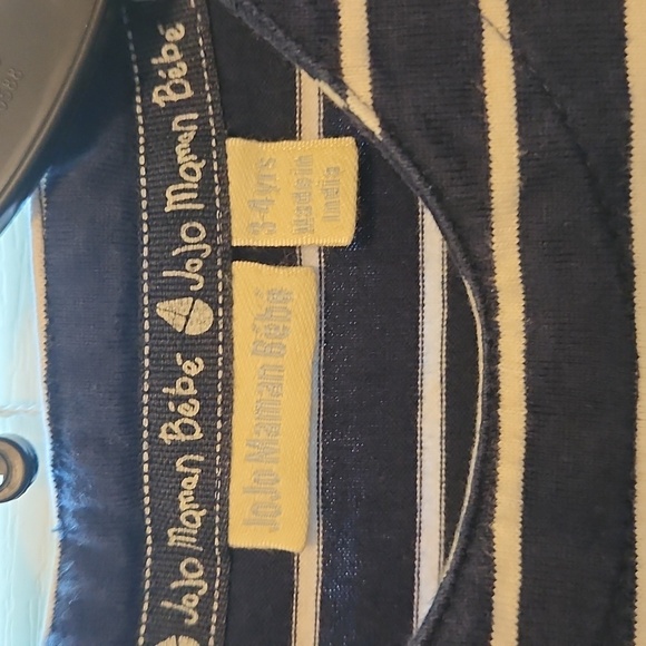 JoJo Maman Bebe Navy and White Striped Dress - Picture 2 of 4